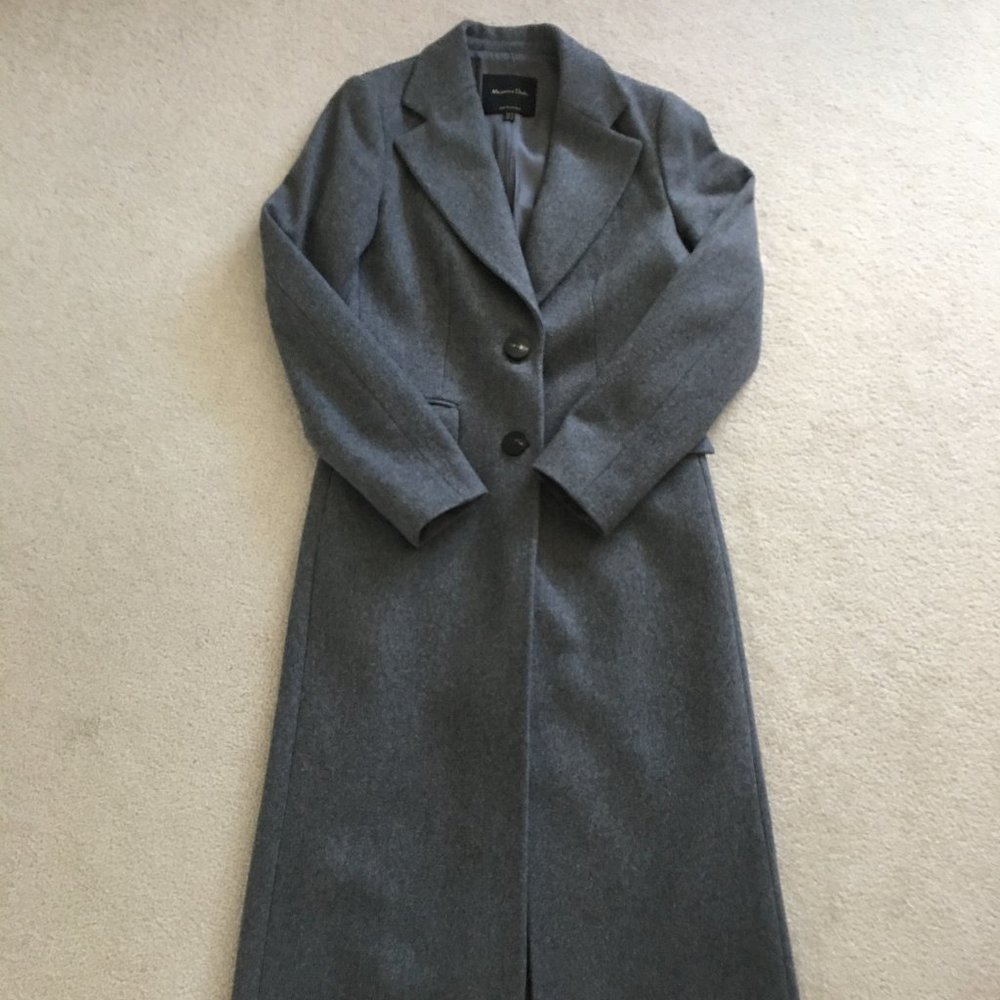 Massimo Dutti Long Wool Coat